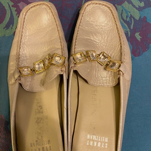 Stuart Weizman size 6 gold slip on mule - Picture 1 of 6